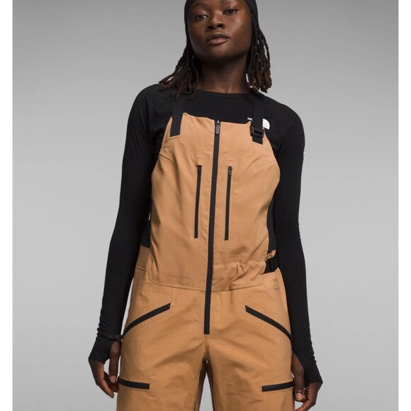 The North Face Women Tsirku GTX GORE TEX Shell Ski Bib Pant Almond $700 XXL Long - Picture 3 of 9
